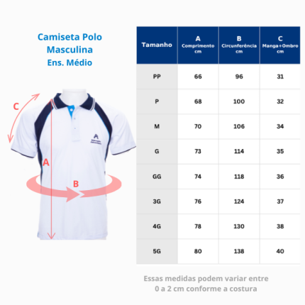 Camiseta Polo Masculina - Ensino Médio - Imagem 4